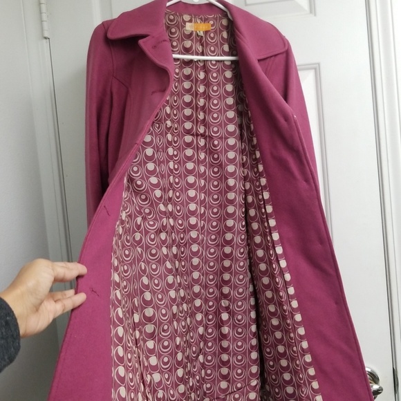 Tulle Jackets & Blazers - Wool Coat rose lavender purple pink trench peacoat